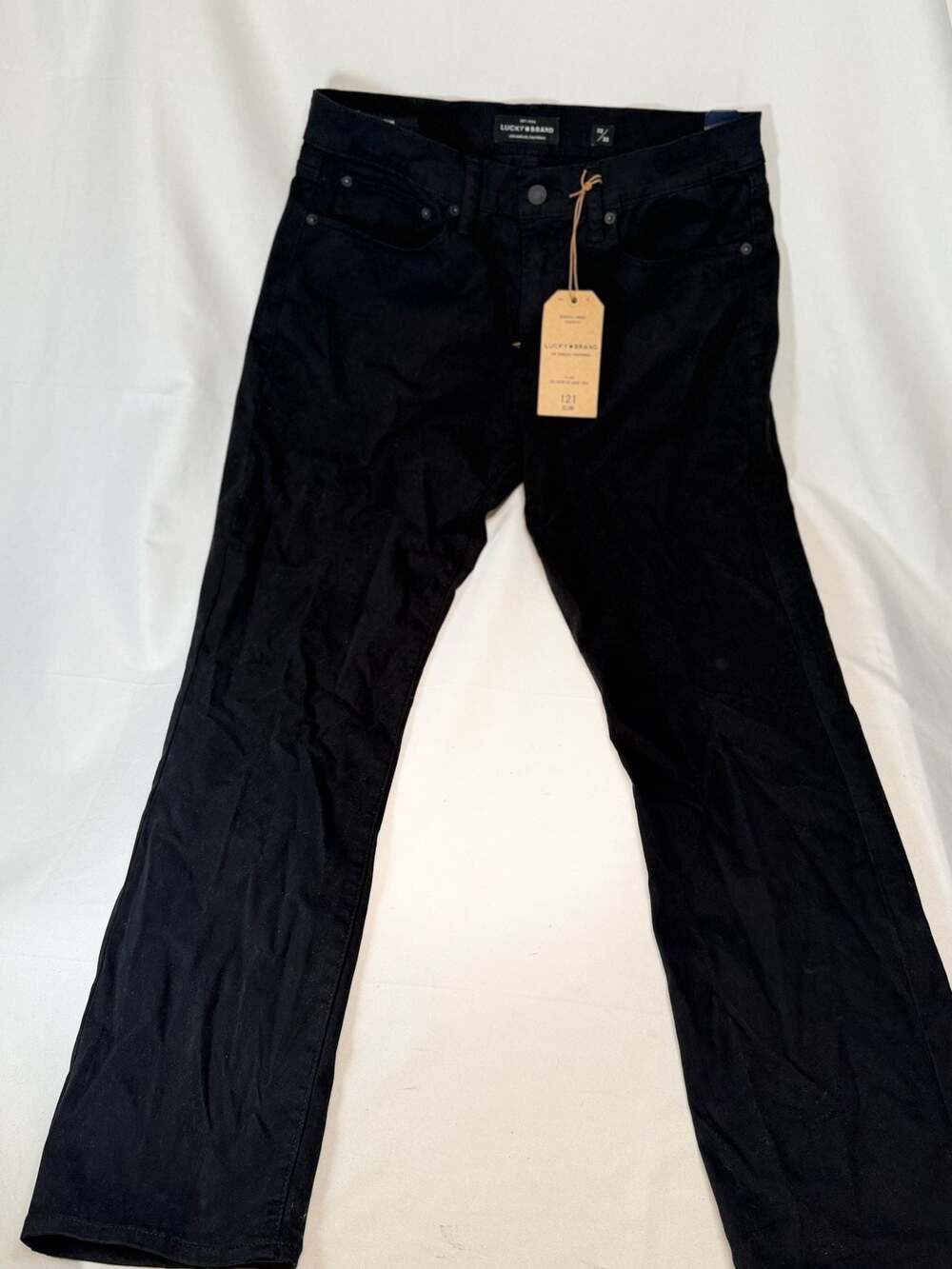 Modern Classic Lucky Brand 121 Slim Black Pants 32x30 New With Tags